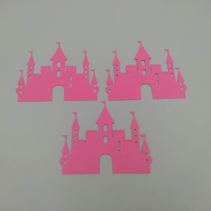 Castle Die Cuts, 25 Count, Princess Thema, Princess Party Decor, Castle Cut Outs, Scrapbooking, Card Making Supplies, Roze Kastelen, Cut Outs