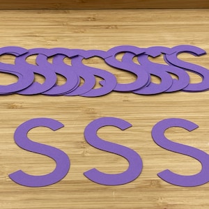 Lettre S découpées, 25 pièces, Lettres découpées, Lettres découpées, Lettres découpées, Décoration de fête alphabet, Lettres du tableau d'affichage, Fabrication de cartes