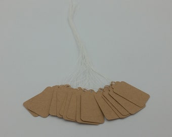Mini Jewelry Tags, 100 Count, String Included, Mini Kraft Tags, Price Tags, Mini Price Tags, Small Jewelry Tags, Jewelry Tags, Kraft Tags