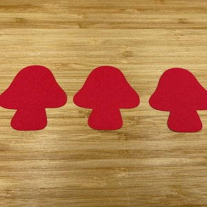 Pilz-Stanzformen, 25 Stück, Pilz-Ausschnitte, rote Pilz-Ausschnitte, rote Pilz-Stanzformen, Scrapbooking, Kartenherstellung, Feenparty, rot