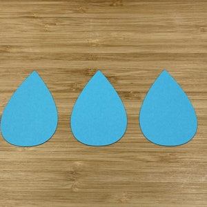 Regentropfen Stanzteile, 25 Stück, Regentropfen Ausschnitte, Frühlingsstanzen, Frühlingsausschnitte, Blau, Scrapbooking, Kartenherstellung Zubehör, Party Dekor