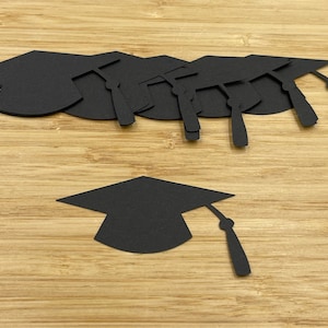 Graduation Cap Die Cuts, 25 pièces, Graduation Cap Cut Outs, Graduation Party Décorations, Graduation Party, DIY, Décorations, Décor noir