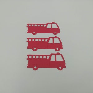 Découpes de camion de pompier, 25 pièces, découpes de camion de pompier, décor de fête de pompier, décor de camion de pompier, découpes, découpes, fournitures de fabrication de cartes