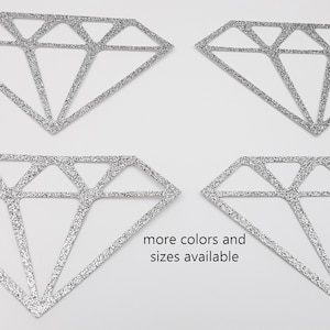 Glitzer-Diamantwürfel, 12-Count, Silber-Glitter-Diamantstempel, Silberdiamanten, Diamantausschnitte, Diamantstempel, Kartenherstellung