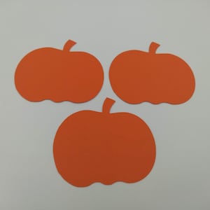 Cortes de abóbora, 25 peças, tema de abóbora, decoração de abóbora, festa de abóbora, materiais para fazer cartões, abóboras laranja