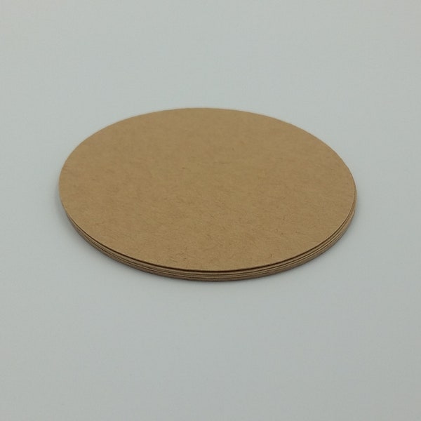 Circle Die Cuts, 25 Pieces, Die Cuts, Scrapbooking Pieces, Card Making, Embellishments, Diy Tags, DIY Favor Tags, Kraft, Brown, Paper Circle