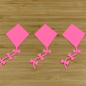 Kite Die Cuts, 25 Pièces, Kite Cut Outs, Spring Cut Outs, Spring Die Cuts, Scrapbooking, Fabrication de cartes, Fournitures de bricolage, Rose, Décor d’anniversaire