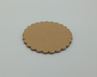 Scallop Circle Die Cuts, 25 Pieces, Die Cuts, Scallop Circle, Scallop Die Cut, Scrapboking Pieces, Embellishments, DIY Tags, Wedding, Favors