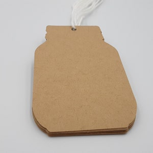 Mason Jar Tags, 50 Tags, String Included, Wedding Favor Tags, Kraft Tags, Rustic Wedding Tags, Rustic Wedding, Brown Tags, Kraft Favor Tags
