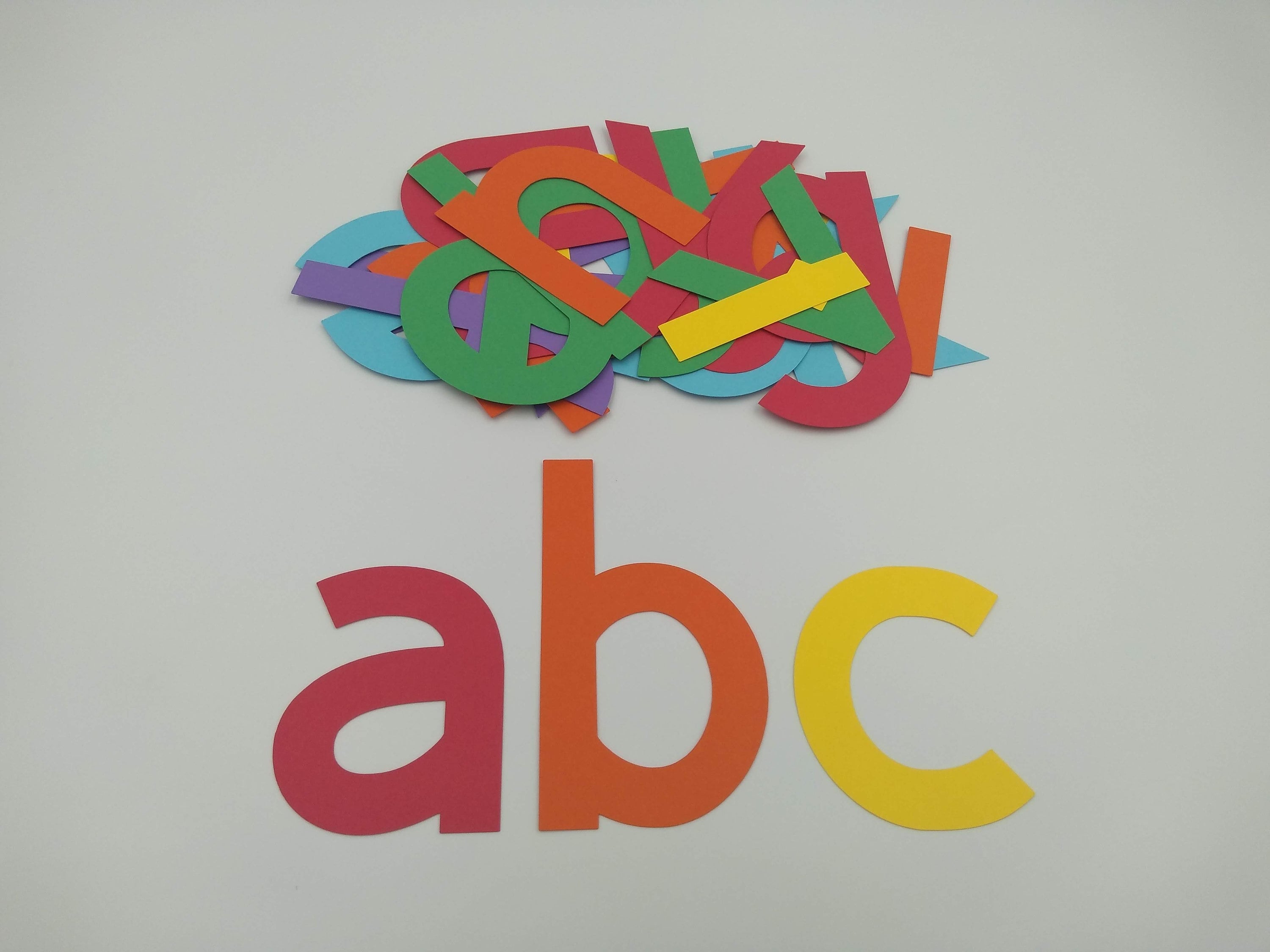 4 Inch Die Cut Letters Cardstock Paper Lowercase Alphabet 26