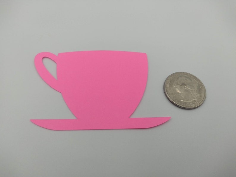 Tea Cup Die Cuts 25 Pieces Tea Cup Cut Outs Tea Party Etsy