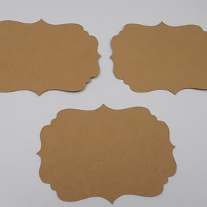 Troqueles de lujo, 25 unidades, Tarjetas de consejos, Tarjetas de colocación, Bricolaje, Suministros para hacer tarjetas, Kraft, Tarjetas de consejos Kraft, Troqueles, Recortes de Kraft