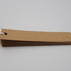Etiquetas retangulares, 50 etiquetas, cordas incluídas, etiquetas em branco, etiquetas de produtos, etiquetas para lembrancinhas, etiquetas para lembrancinhas de festa, etiquetas, etiquetas retangulares longas, etiquetas Kraft