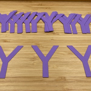 Découpes lettre Y, 25 pièces, Lettres Y découpées, Lettres découpées, Lettres découpées, Décoration de fête alphabet, Lettres du tableau d'affichage, Fabrication de cartes