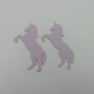 Découpes Licorne, 25 pièces, Décoration De Fête Licorne, Thème Licorne, Licornes Violettes, Violet, Fournitures Pour Fabrication De Cartes, Scrapbooking, Découpes