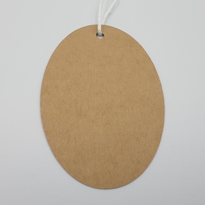 Tag Ovali, 50 Tag, Stringa Inclusa, Tag Kraft, Tag Oval Kraft, Tag Oval Brown, Tag Favori, Tag Favori Partito, Kraft, Marrone, Tag Vuoti