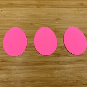 Osterei Stanzteile, 25 Stück, Osterei Ausstechformen, Osterdeko, Rosa, Ostern, DIY Ostern, Ei Ausstanzen, Eierstanzen, Scrapbooking