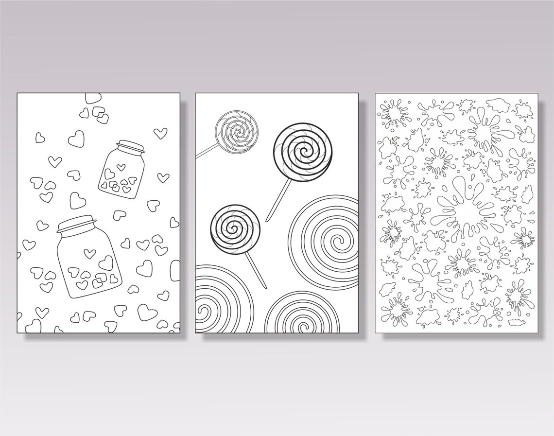 Digital Coloring Book Pdf Printable Coloring Pages DOWNLOAD Etsy