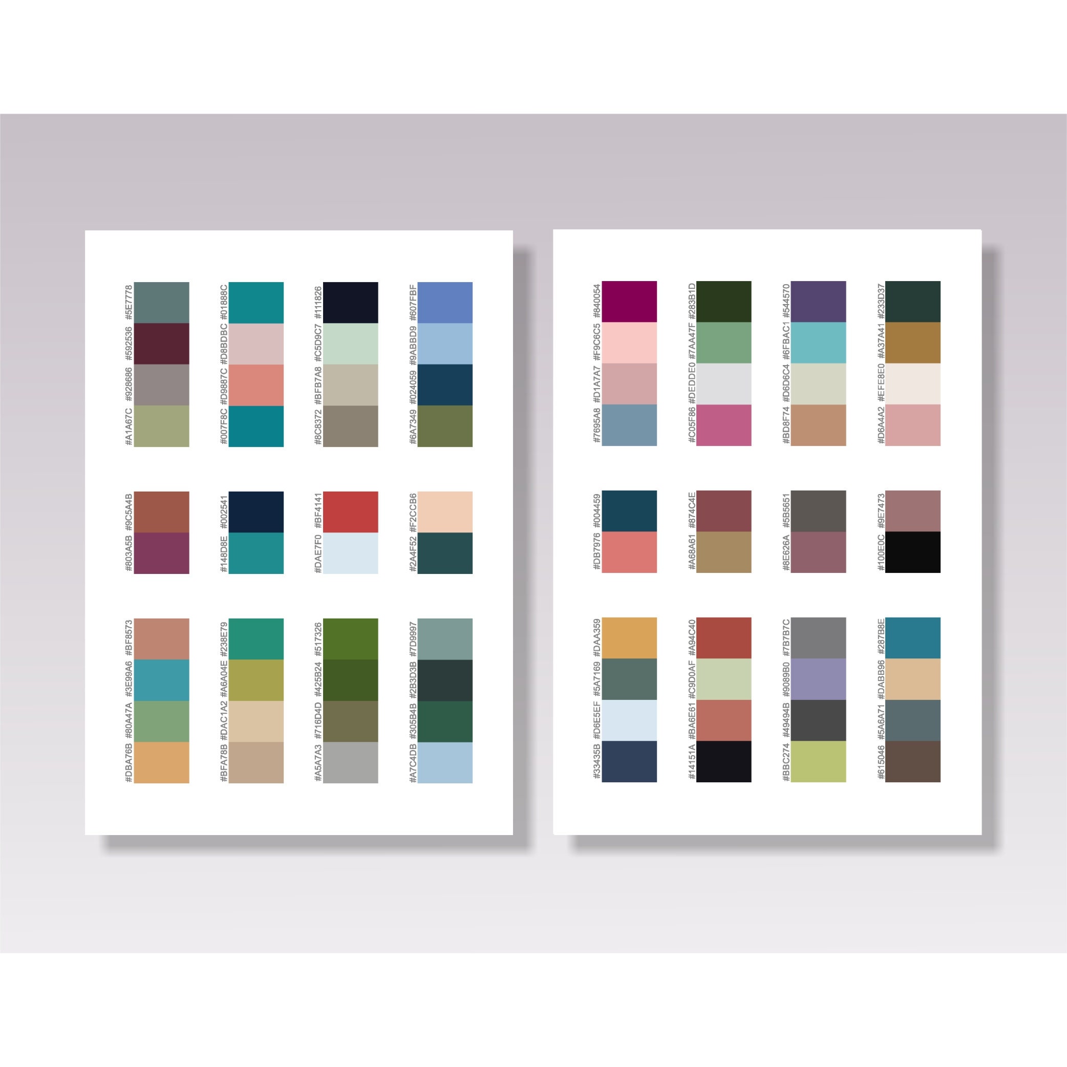 120 Color Schemes for Coloring Books Printable Color Etsy