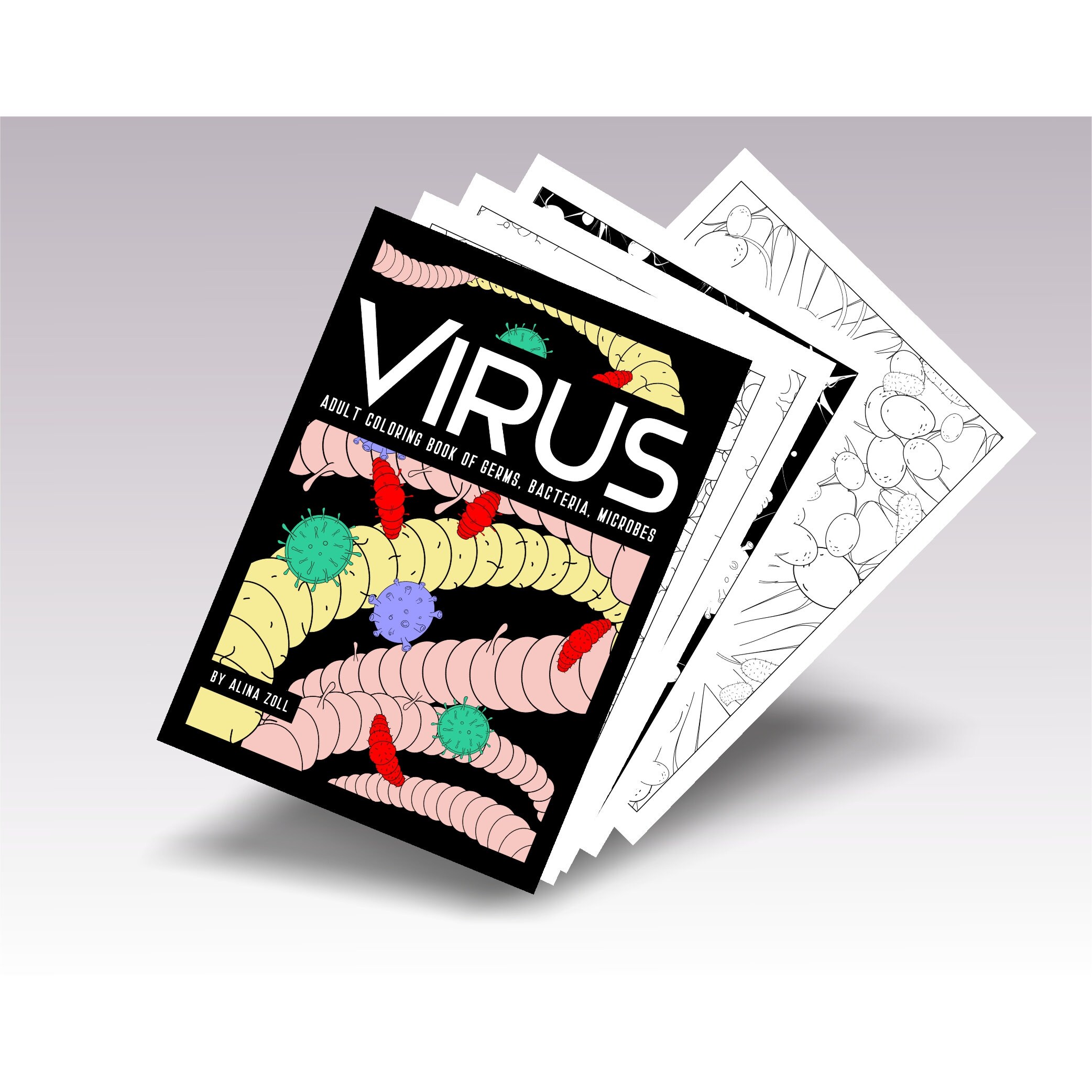 Download Funny Virus Adult Coloring Book PDF Stay at Home Quarantine | Etsy