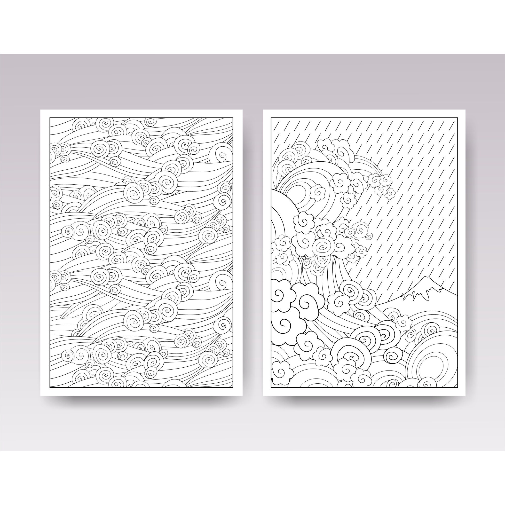 Japanese Coloring Book PDF Adult Coloring Books Japan | Etsy