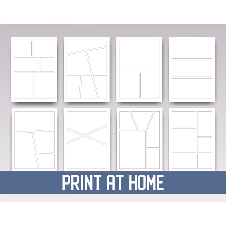 Blank comic book template pdf blank comic strip layout to etsy