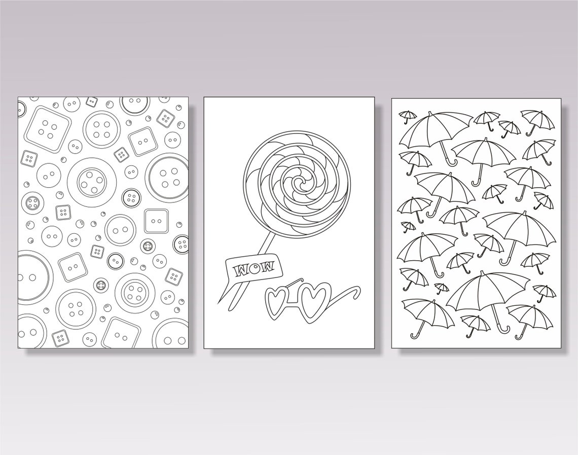 Digital Coloring Book Pdf Printable Coloring Pages DOWNLOAD Etsy