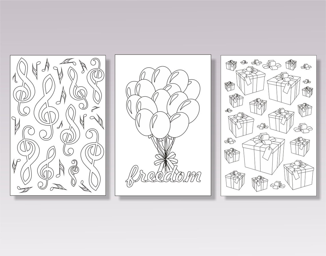 Digital Coloring Book Pdf Printable Coloring Pages DOWNLOAD Etsy