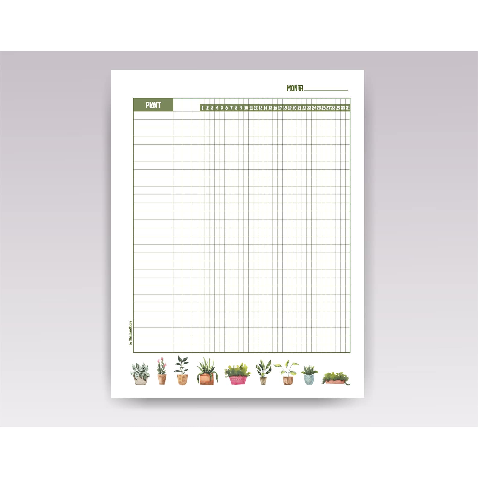 House Plant Care Planner Editable PDF Plant Watering