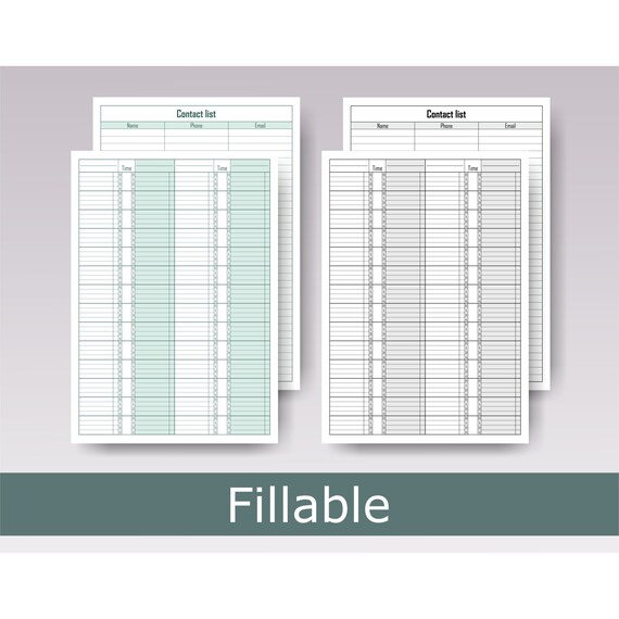 Appointment Book Template Pdf Printable Undated Daily Hourly | Etsy
