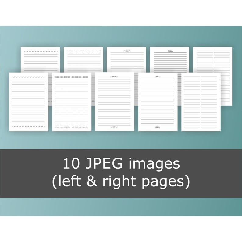KDP Template Lined Notebook Journal Diary Page 6x9 KDPready Etsy