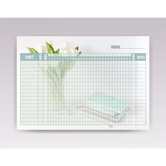 Plant Watering Chart