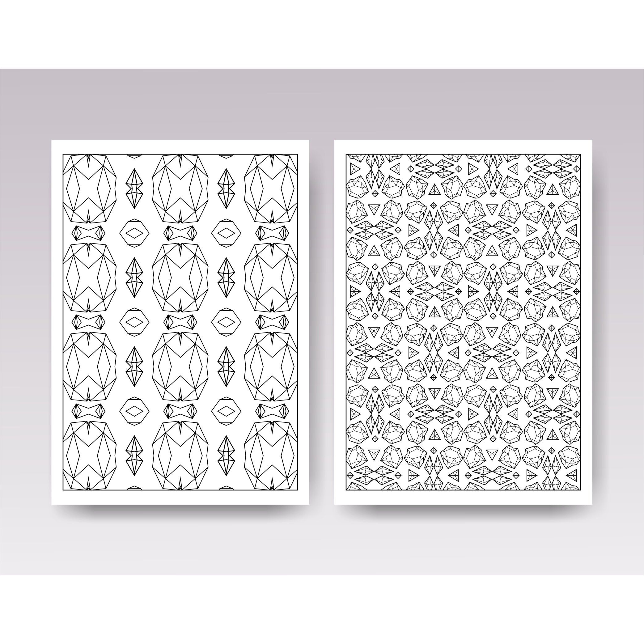 Gem Coloring Pages Crystal Adult Coloring Book PDF INSTANT | Etsy