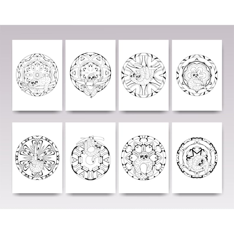 Download Sloth Coloring Book for Adults PDF Printable Quarantine ...