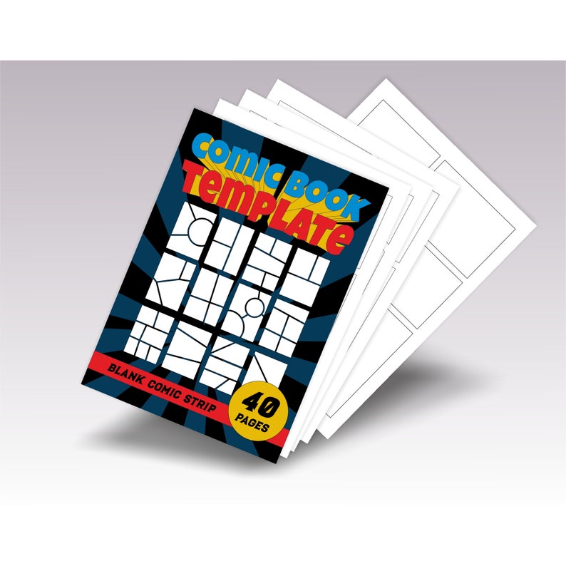 Blank comic book template pdf blank comic strip layout to etsy
