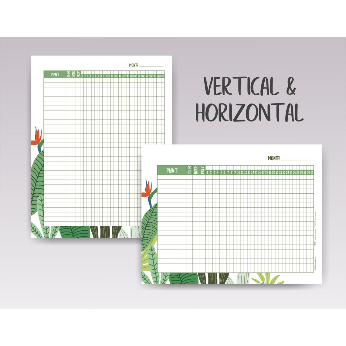 Plant Watering Schedule Printable Plant Watering Log Book Etsy