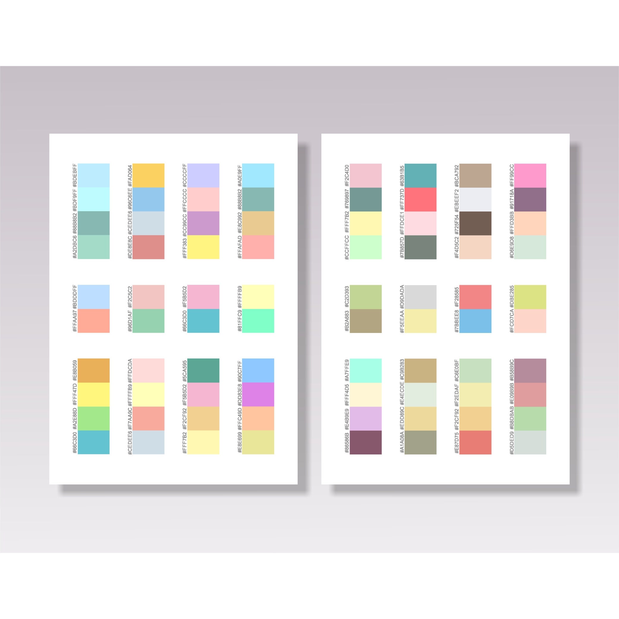 120 Color Schemes for Coloring Books Printable Color Etsy