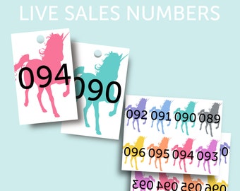 1-200 Unicorn Live Sales Numbers, Regular & Reversed