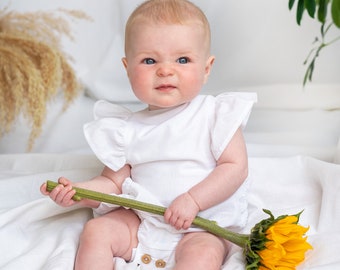 Freya's Sister - White Lillie romper (Ready to ship)