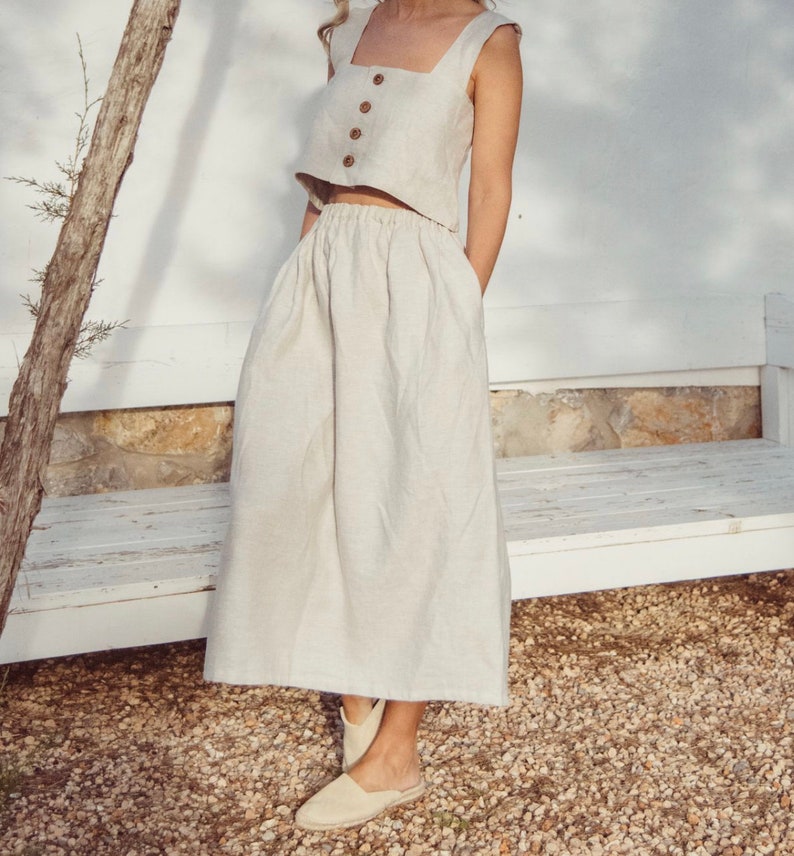 Emily Skirt in Light Linen
