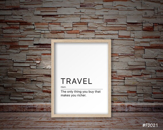 Funny travel print Definition travel Funny travel pillow | Etsy