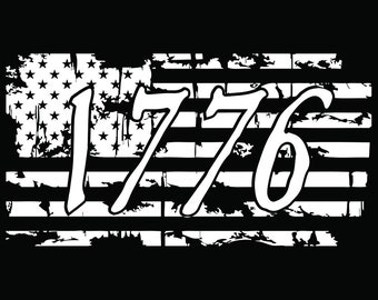 1776 Decal | Car Decal | Independence Day Decal | Vinyl Decal | American Flag Decal | Laptop Decal