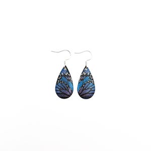 Butterfly wing dangle earrings