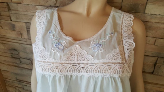 Vintage Nightgown Set, Baby Blue - image 6