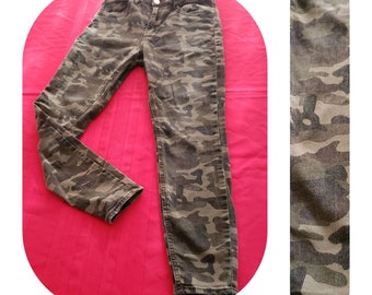 Camouflage Stretch High Rise Skinny Jeans