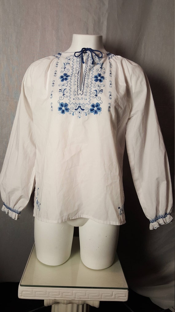 Traditional Hungarian Folkloric Cotton Blouse