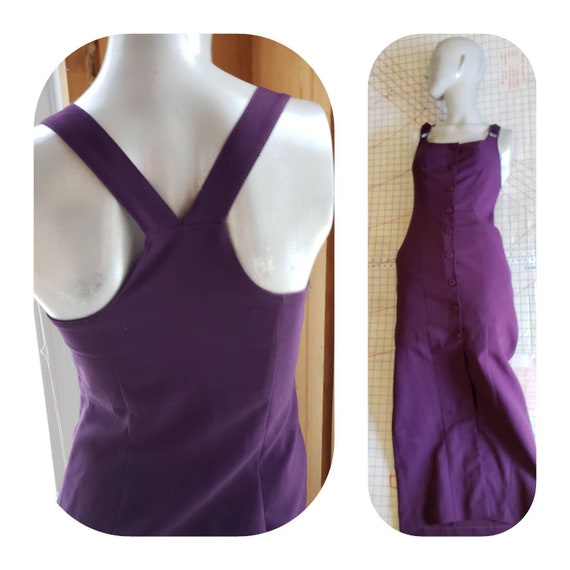 Purple Button Up Duster Dress
