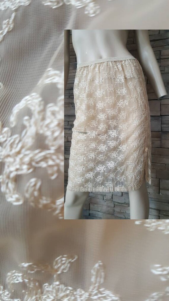 Embroidered Vintage Half Slip
