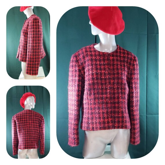 Checkered Crop Jacket Retro