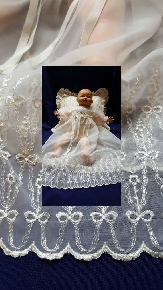 Christening Gown Ivory Baptism Baby Dress
